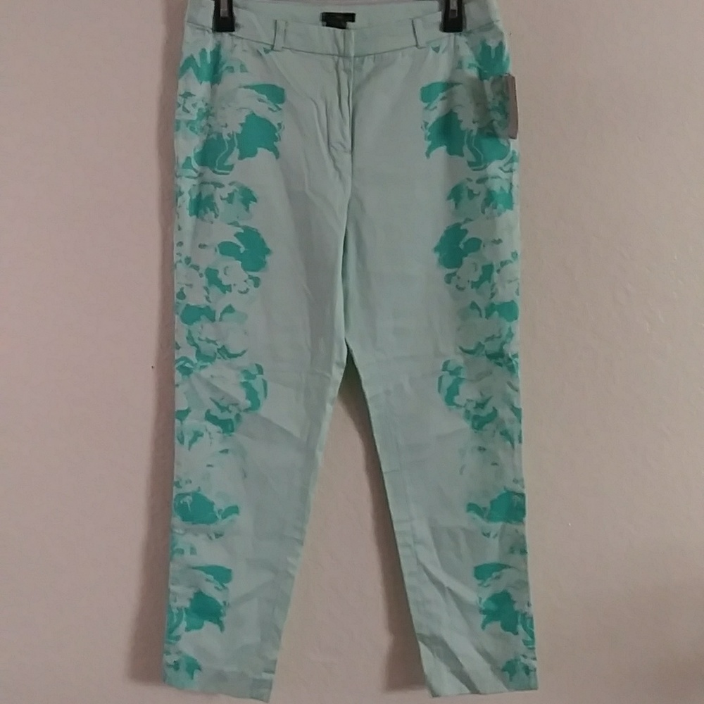 Nue Options Petites 6P Womens capri pants teal - Picture 5 of 7